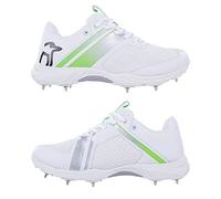 KOOKABURRA KC 3.0 SPIKE CRICKET SHOES WHITE/LIME - NEW SEASON 2023 (UK 11)