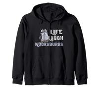 Kookaburra Life Laugh Kookaburra Bird Australia Animals Zip Hoodie