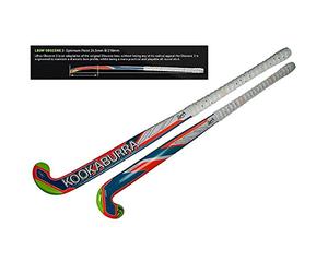 KOOKABURRA Maniac Hockey Stick - Blue/White/Red, Size 36.5 M