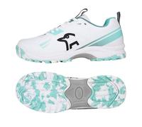 Kookaburra Mens Pro 4.0 Cricket Shoe Rubber Sole Adult White/Blue 9 UK