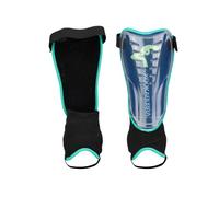 Kookaburra Octane Blue Hockey Shin Guards with Ankle Protection (Small)