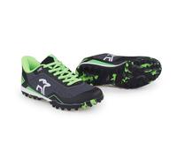 Kookaburra Orbit Junior Hockey Shoe, 3, Black/Lime