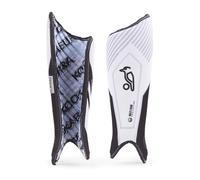 Kookaburra Players Hockey Shin Guard - Small - White/Black - Full-Length PVC Shield & Wave Foam Backing - Club & Competitive Player Protection (Sizes S-L)