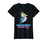 Kookaburra Princess Crown Australia Animals Laughing Bird T-Shirt