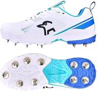 Kookaburra Pro 4.0 Spike Cricket Shoe Mens Senior Sizes White Blue