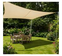 Kookaburra Pro Waterproof Ivory Garden Shade Sail Patio Canopy 98% UV Block (5m x 4m Rectangle)