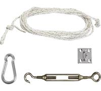Kookaburra Shade Sail Easy Hoist Rope & Fixing Kit for Triangles in Natural Kookaburra Natural