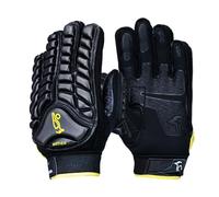 Kookaburra Siege Hockey Glove - Full Hand Protection, Rubberised Palm, Black - S L/H