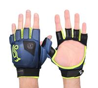 Kookaburra Spirit Hockey Glove - Size XS Left Hand - TPU Shell, Open Palm Grip, Thumb Guard, Grey/Yellow