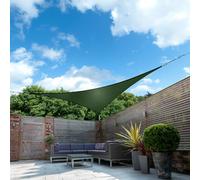 Kookaburra Waterproof Garden Sun Shade Sail Canopy in Green 98% UV Block (5m Triangle)