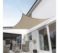 Kookaburra Waterproof Garden Sun Shade Sail Canopy in Mocha 98% UV Block (3m Square)