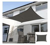 Kookaburra Waterproof Garden Sun Shade Sail Canopy with Fixing Kit in Charcoal 98% UV Block (Square, 2m)