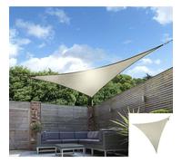 Kookaburra Waterproof Garden Sun Shade Sail Canopy with Fixing Kit in Ivory 98% UV Block (Rectangle, 5m x 4m)