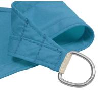 5m Triangle Waterproof Patio Sun Shade Canopy 98% UV Block Free Rope Primrose Pale Blue One Size