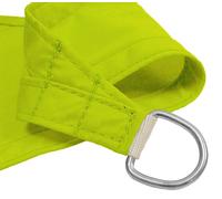 3.6m Triangle Waterproof Patio Sun Shade Canopy 98% UV Block Free Rope Primrose Lime One Size