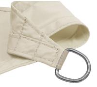 3m Triangle Waterproof Patio Sun Shade Canopy 98% UV Block Free Rope Primrose Off White One Size