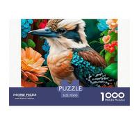 Kookaburra with Flowers Jigsaw Puzzle 1000 Pieces Relaxing Hobby Adults & Teens Wild Animal Durable Finish Strong Fit 70x50cm/1000pcs