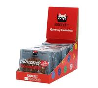Kookie Cat Almond & Chocolate Individually Wrapped Vegan Cookies, Gluten Free, Soy Free, Bio and Organic, Almond & Oat - 12 X 50g Multipack
