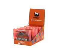 Kookie Cat Cacao Nibs & Walnut Individually Wrapped Vegan Cookies, Gluten Free, Soy Free, Bio and Organic, Cashew & Oat - 12 X 50gr Multipack