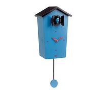 KOOKOO BirdHouse Blue, modern cuckoo clock with 12 natural bird voices or cuckoo call