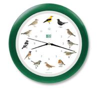KOOKOO Singvogel green, singing birdclock includes 12 genuine original field recordings from native songbirds