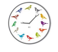 KOOKOO UltraFlat color, the singing birdclock includes 12 genuine original field recordings from native songbirds