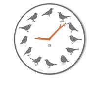 KOOKOO UltraFlat grey, the singing birdclock includes 12 genuine original field recordings from native songbirds