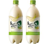 KookSoonDang Rice Makgeolli Korean Rice Liqueur Fruit Flavour Bottled Wine 750ml - Banana 4% Alc./Vol (Pack of 2)