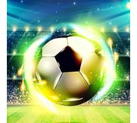 KookuLEE 5D Diamond Painted Kits,DIY 5D Football Team Fire Art Crafts Diamond Embroidery Paintings for Office Home Wall Dec(12"x12")