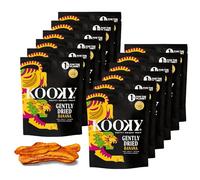 Kooky Gently Dried Chewy Banana 12 Pack | No Added Sugar Dried Tropical Fruit Snacks for Kids and Adults | Food on The Go | Delicious Vegan Healthy Snack | 25g Pouch | B Corp