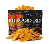 Kooky - Gently Dried Mango Slices - Large 380g Pack Bursting With Juicy Flavor And Packed With Nutrients. The Perfect Healthy Fruit Snack (3 x 380g)