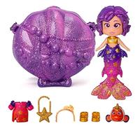 KOOKYLOOS - 1 doll 3 unique expressions! STAR Mermaid doll with 1 shell-bag, 1 mermaid tail, 1 pet, clothes and accessories