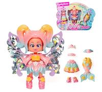KOOKYLOOS FAIRYTALE MIX and MATCH RAINBOW - 3 in 1 fantasy themed doll, Contains 1 doll, 1 princess outfit, 1 mermaid outfit and 1 fairy outfit