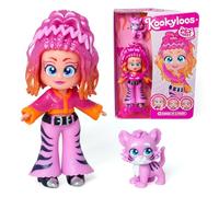 KOOKYLOOS Pet Party ROXY - Roxy doll with tiger pet. Includes Roxy doll, 1 pet, fashionable outfit and shoes and 1 accessory. 1 doll, 3 different faces!