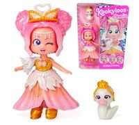 KOOKYLOOS Princess Series SWAN FANTASY - Collectable doll from the Princess series, Contains 1 doll, 1 set of princess themed clothes and shoes 1 accessory and 1 pet 1 doll 3 different faces