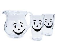 Kool-Aid Man 64-Ounce Glass Pitcher and Two 16-Ounce Pint Glasses