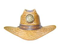 KOOL BREEZE SOLAR HAT Men - Straw Hat Men's Cowboy with Band - Sun Hat with Solar Panel and Built-in Fan (Extra Large), Standard, XL