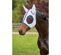 Kool Coat Classic Fly Mask, White/Navy, Pony
