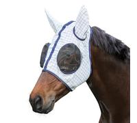 WeatherBeeta Kool Coat Classic Fly Mask - White/Navy - Pony