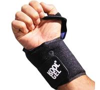 Kool Gel Reusable Wrist Gel Pack - Hot or Cold Therapy for Pain Relief, Swelling & Injuries - Adjustable Strap - Reusable Freezable & Heatable Pack for Wrist Sprains, RSI & Tendonitis