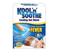 KOOL 'N' SOOTHE Fever Cooling Gel Sheets, Family Pack, 8 Pack
