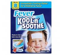 Kool N Soothe Kids Cooling Gel Pads, 4 Count, Blue, Rectangular, Single-Use