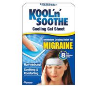 KOOL 'N' SOOTHE Migraine Cooling Gel Sheets, 4 Pack