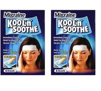Kool 'N' Soothe Migraine x4 Gel Sheets (Pack of 2)