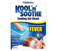KOOL 'N' SOOTHE Fever Cooling Gel Sheets/ 4 Pack/Children 1+ Year/Immediate Cooling Relief for Fever