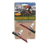 Kool Stop Dual Compound Mountain Pads for Linear Pull Brakes Threaded,Black/Salmon
