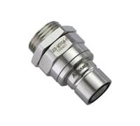 Koolance QD3 Quick-Release with bulkhead, Straight Female to G1/4 No-Spill - Silver