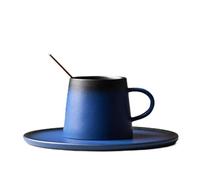 KOOLASA Ceramic Coffee Mug Sets Tea Cup with Spoon Saucer Cup and Saucer Sets 200ml Gradient Color