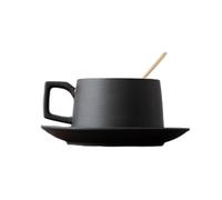 KOOLASA Ceramic Coffee Mug Sets Tea Cup with Spoon Saucer Cup and Saucer Sets 250ml Gradient Color