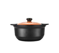 KOOLASA Ceramic Round Casserole with Lid,Ceramic Stew Pot,Chinese Soup Stewing Pot Kitchen Cookware Heat Resistant,Non-Stick 4.5L